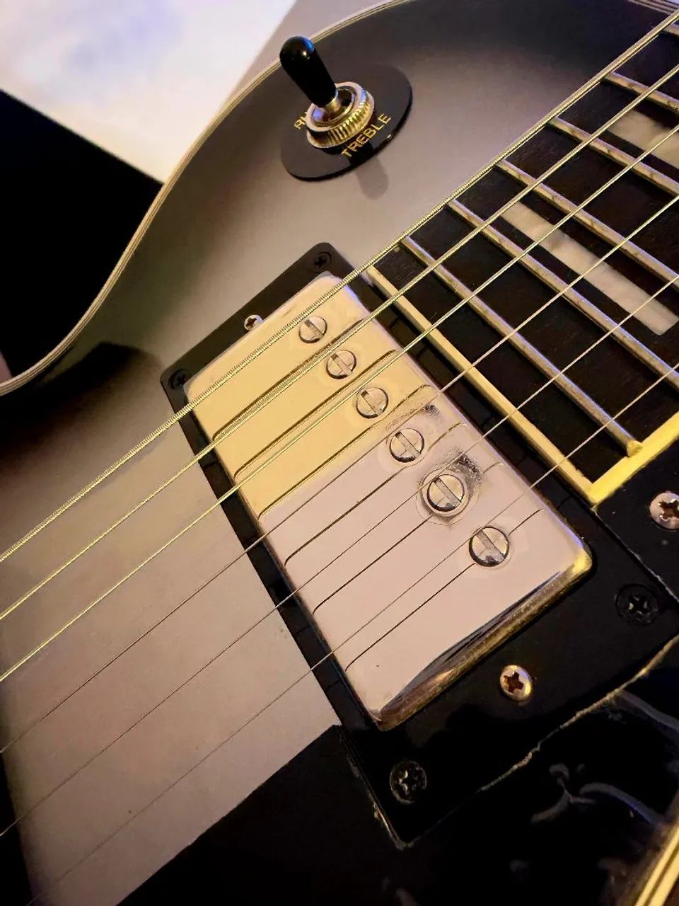 Guitarra Epiphone Les Paul Custom Silver Burst  - Foto 5
