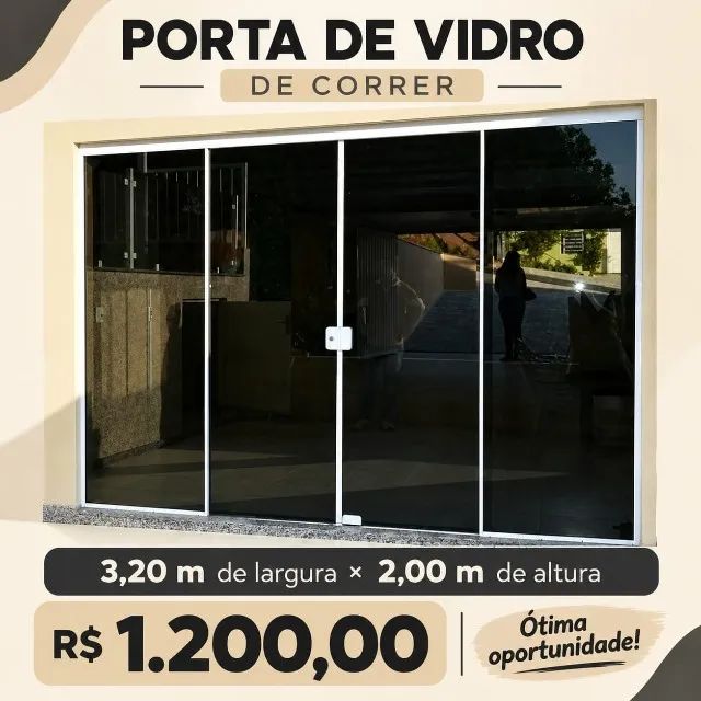 Porta de vidro para loja