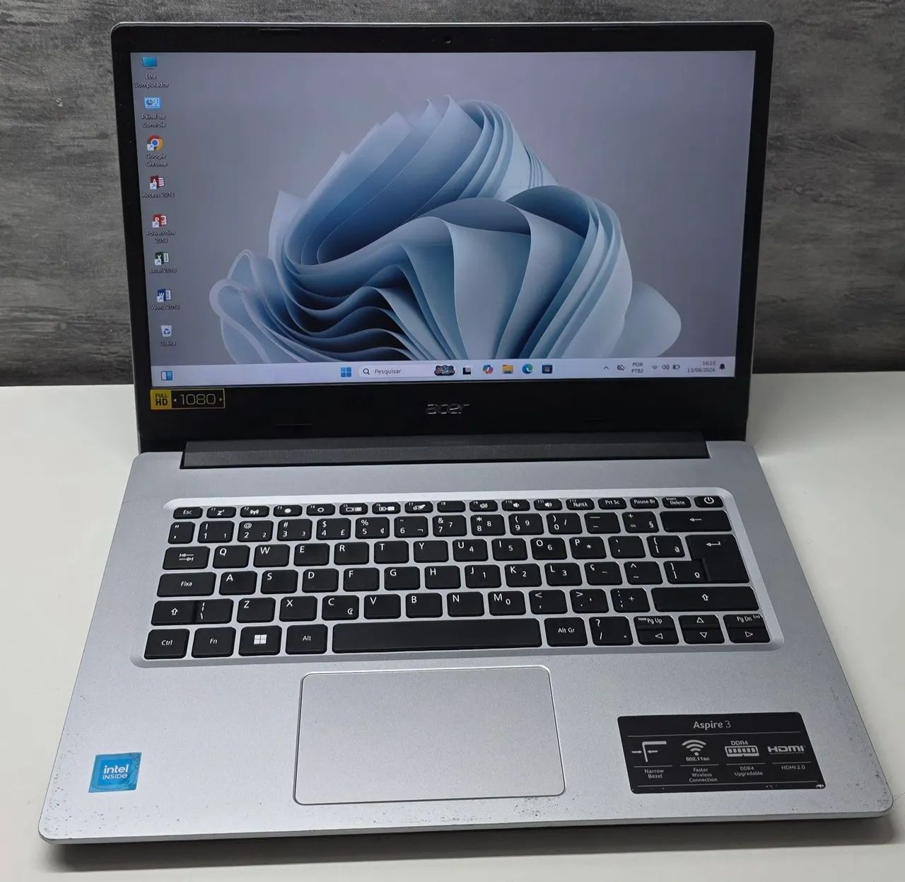 Notebook intel celeron 8gb ram/ssd 128gb 