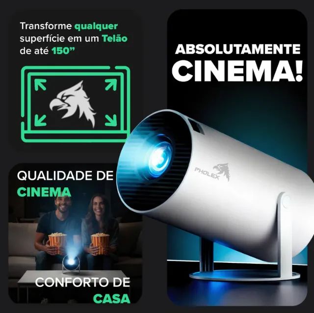 Projetor Portátil Full HD 4K Android 11 WiFi Bluetooth - Foto 2