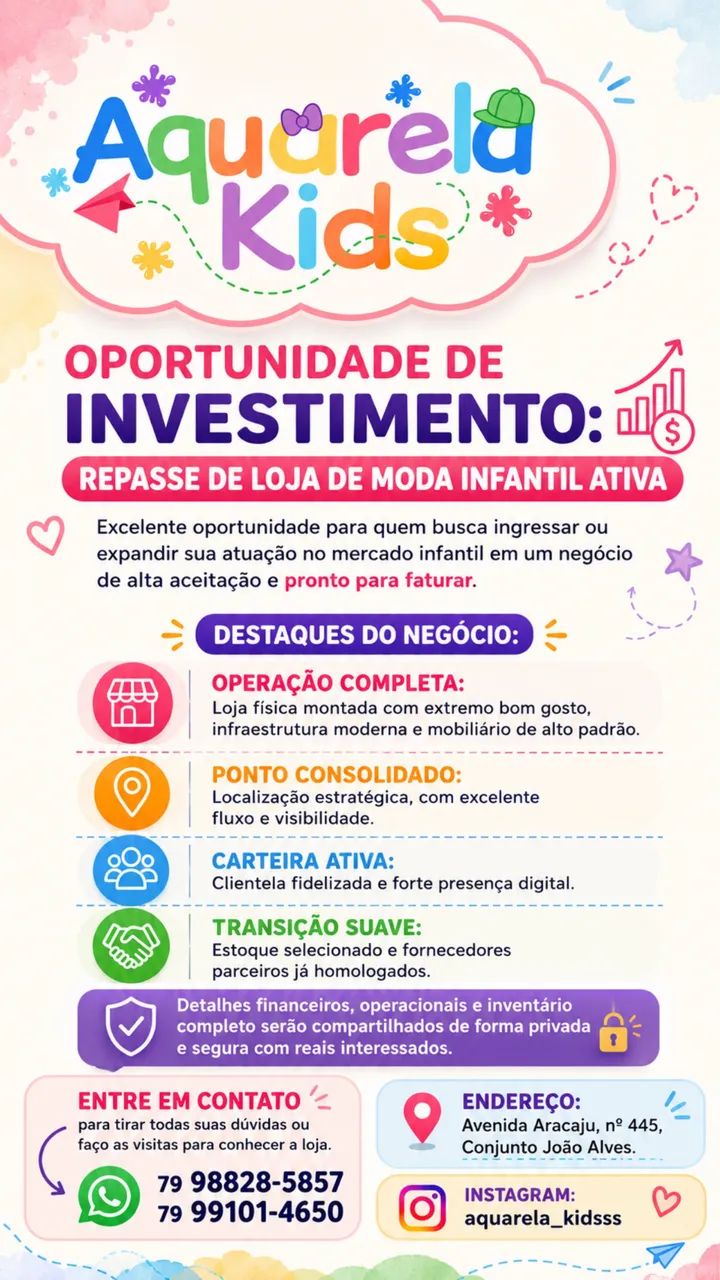 Passo ponto comercial de loja infantil