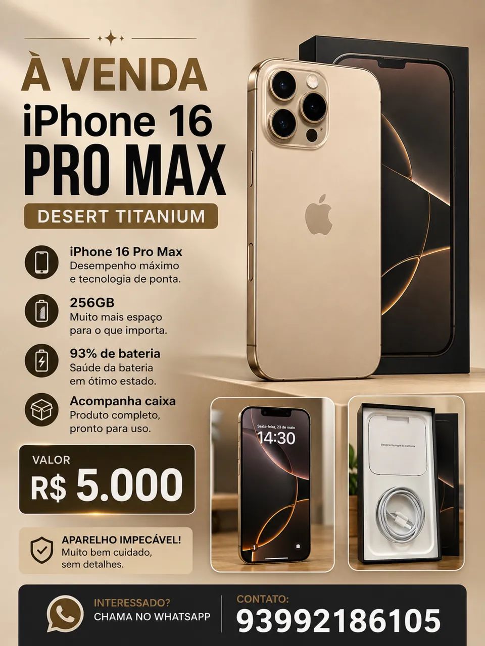 IPHONE 16 PRO MAX 256gb