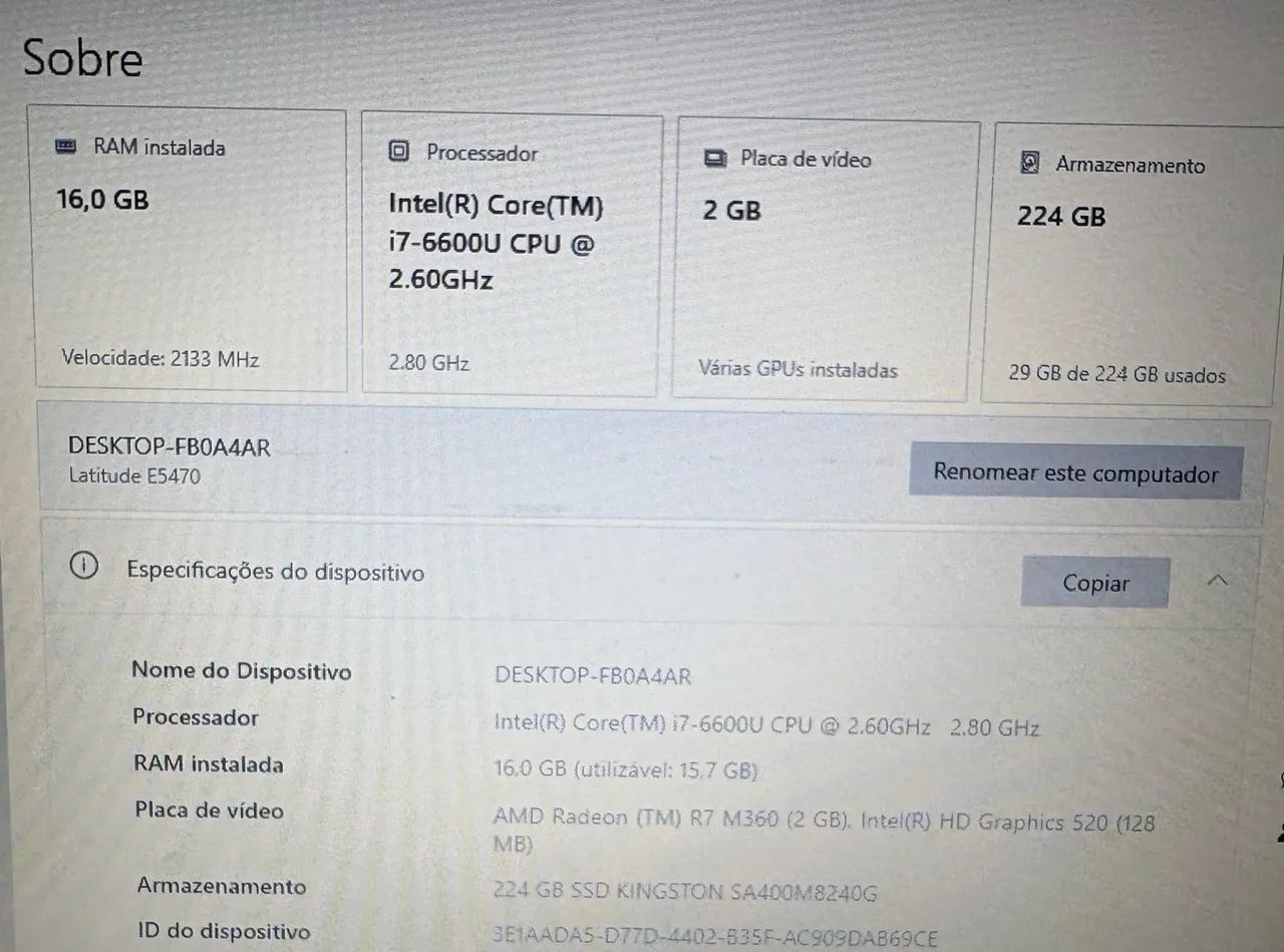 Notebook Dell Latitude E5470 | Core i7 | 16 GB RAM | SSD - Foto 3