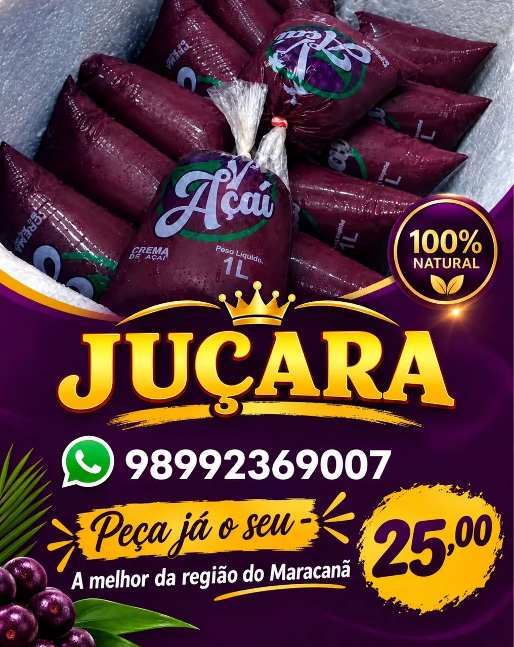Juçara natural do Maracanã 
