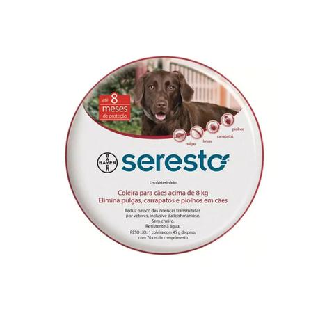 Coleira Anti Pulgas Ceresto acima de 8kg- promocional em dinheiro