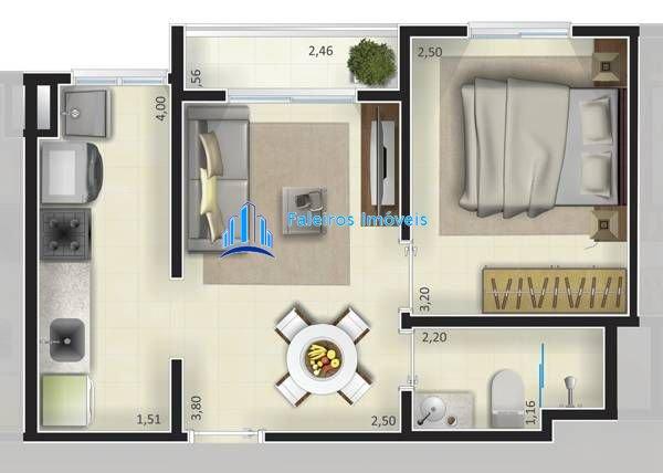 Apartamento de 1 e 2 dormitórios , com sacada e lazer - Apartamento em Lançament... - Foto 10