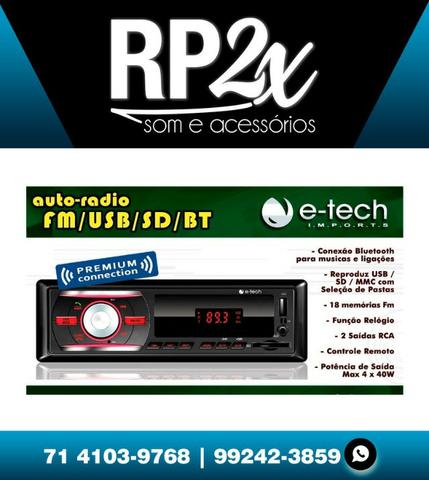 Auto Radio Mp3 E-tech C/ Bluetooth