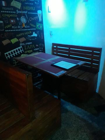 Jogo de mesas e banco corrido - Foto 3