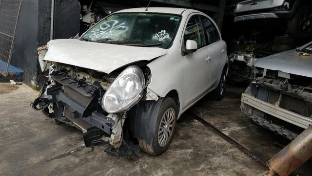 Nissan march 2014 sucata retirada de peças com baixa e nota