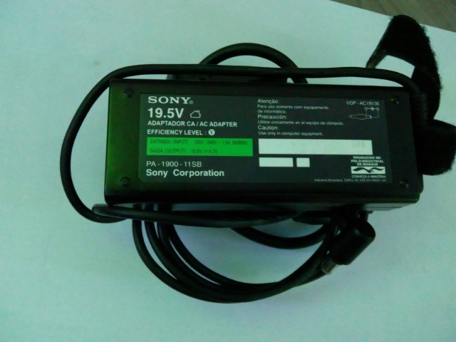 Fonte Carregador 19.5v 4.7a para Notebook Sony Vaio Vpcee45fb, VPCZ137GX e outros - Foto 2