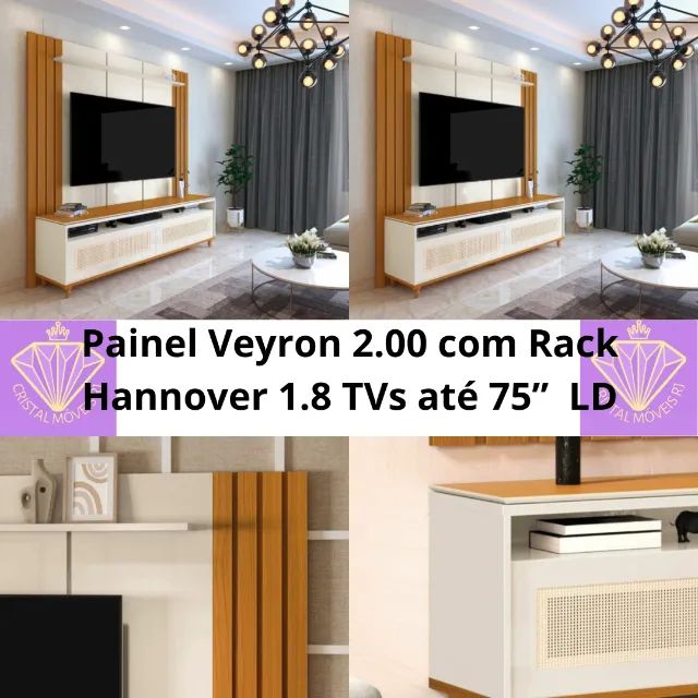 Painel Veyron 2.00 com Rack Hannover 1.8 TVs75? LD