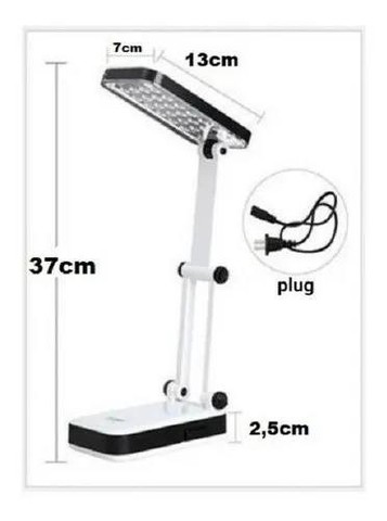 Abajur Luminária De Mesa Dobrável 24 Led Recarregável - 199 - Foto 3