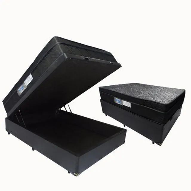 Bau casal 43 cm + Colchão Molas ensacadas 24cm Paropas total  c