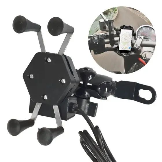 Suporte Celular Pra Moto Carregador USB Novo (Garantia) - Foto 4