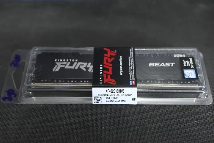 Memória Fury Beast Kingston De 8gb Ddr4 3200mh. Kf432c16bb/8