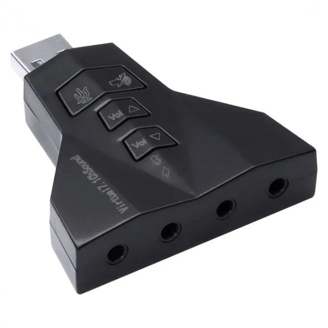 Adaptador de Áudio USB 7.1 Placa de Som Vinik  (com 4 P2) Compatível com PS3 - WZetta