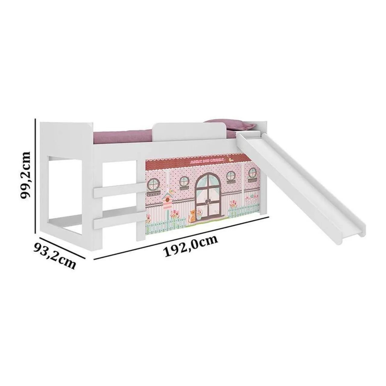 Cama Infantil com Escorregador - 100% MDF - Foto 2