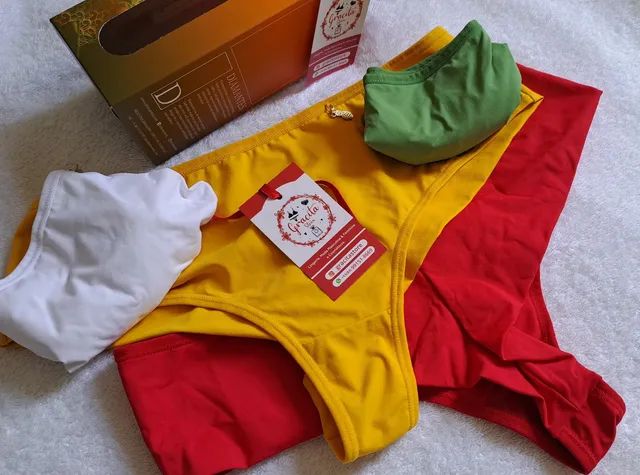 Kit com 4 Fios dentais Largos Diamantes Lingerie 