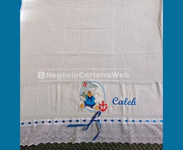 Kit de Fraldas e Manta Personalizados - Caleb - Foto 2