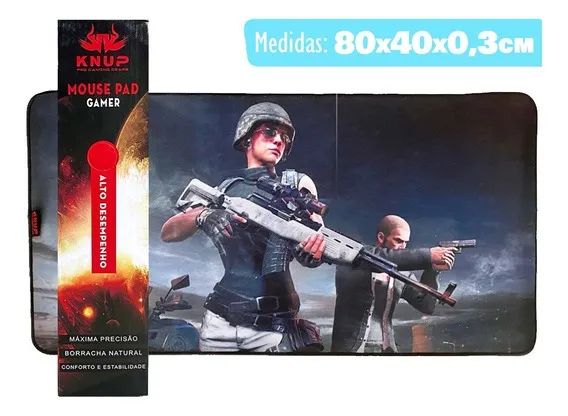 Mousepad Gamer 80x40cm - Knup 