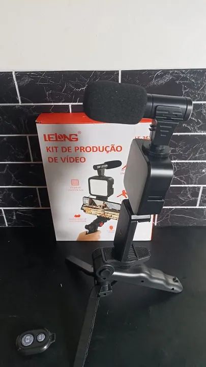 Kit estabilizador com LED, microfone e controle bluetooth/ SUPER OFERTA  - Foto 3