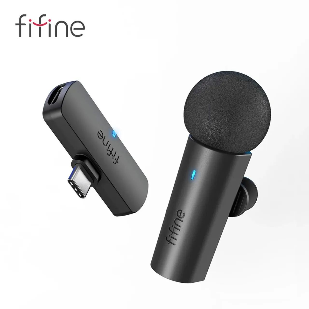 Microfone FIFINE M6 Profissional - Lapela sem fio, USB-C, 2.4ghz, recarregável