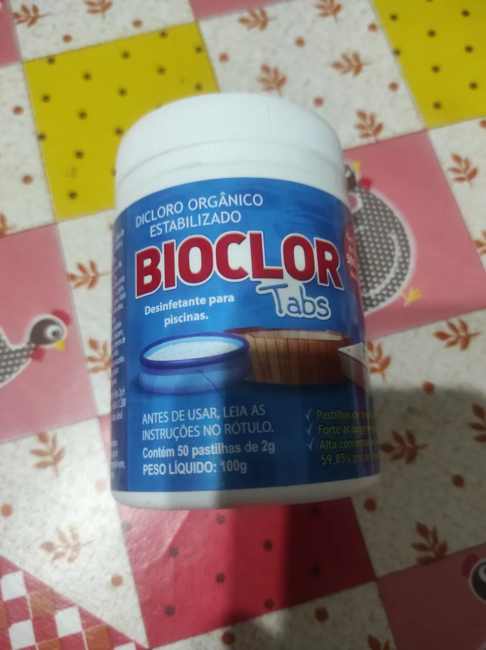 Pastilhas de cloro Bioclor para piscinas - 100g