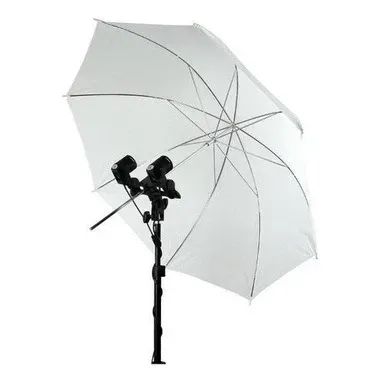 Kit Sombrinha Difusora Branca + Soquete Duplo E27 + Tripé64292681946883120