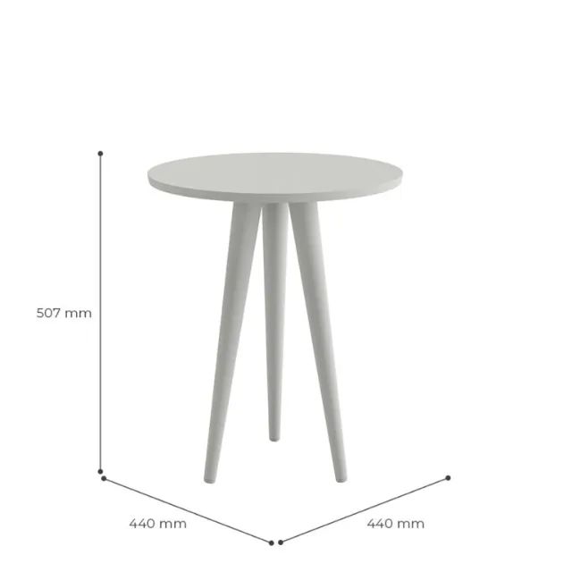 Kit 2 Mesas Slim Off White - PATRIMAR - Foto 4