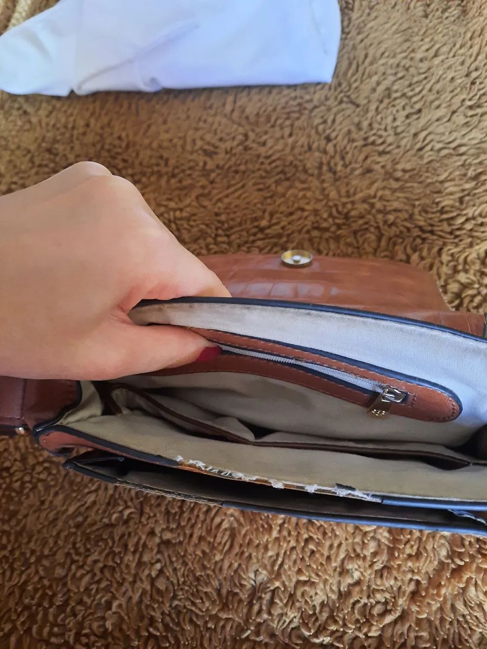 Bolsa de ombro Constance marrom - Foto 3