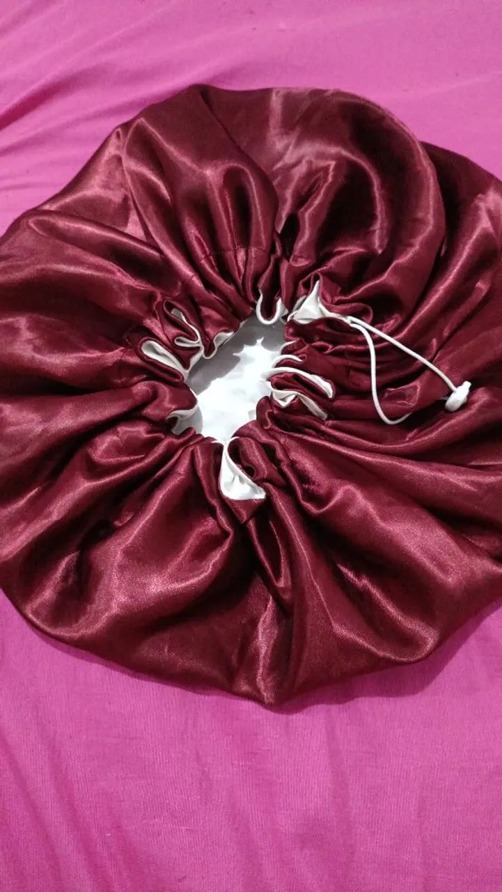 Touca de cetim Extra Grande para cabelo  - Foto 5