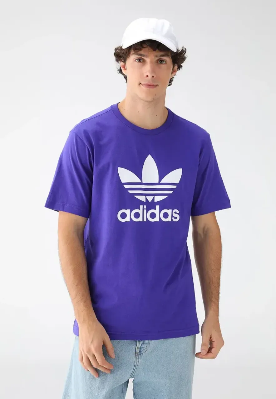 Camiseta Adidas Originals Logo Lilás - Tamanho GG - Original