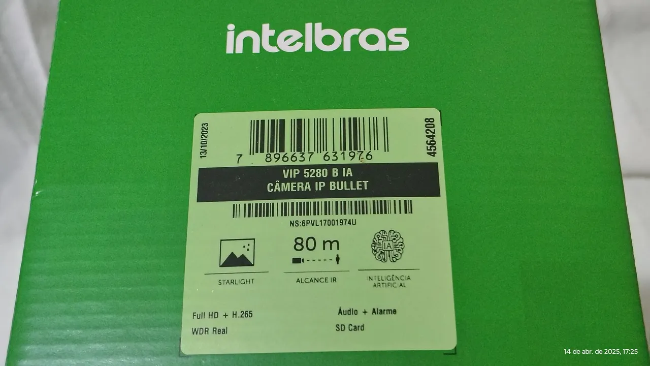 Câmera IP Bullet Intelbras VIP 5280 B IA