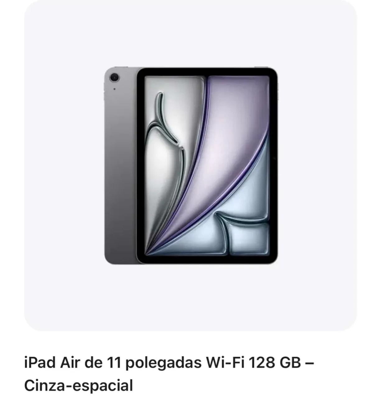 iPad Air de 11 polegadas (M3) Wi-Fi.