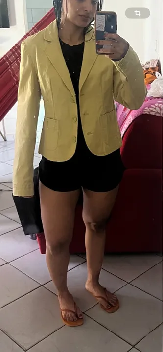 Casaco Blazer Amarelo Feminino