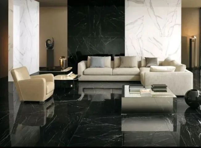 Porcelanato Polido Nero Reale 84 x 84cm Classe A Elizabeth  - Foto 3
