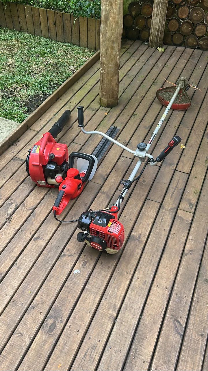 Roçadeira | soprador | cortador de cerca viva - kit  3 ferramentas 