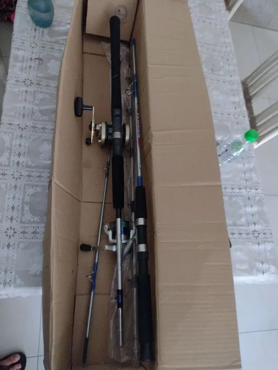 2X VARAS + CARRETILHA MARINE SPORTS - Foto 5