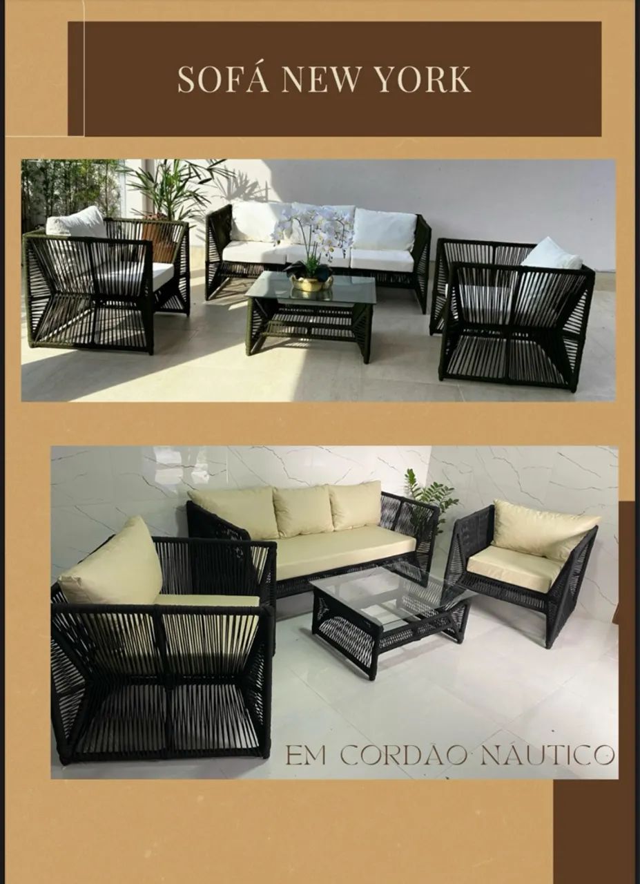 Sofá New York em Corda Náutica - Conforto e Design