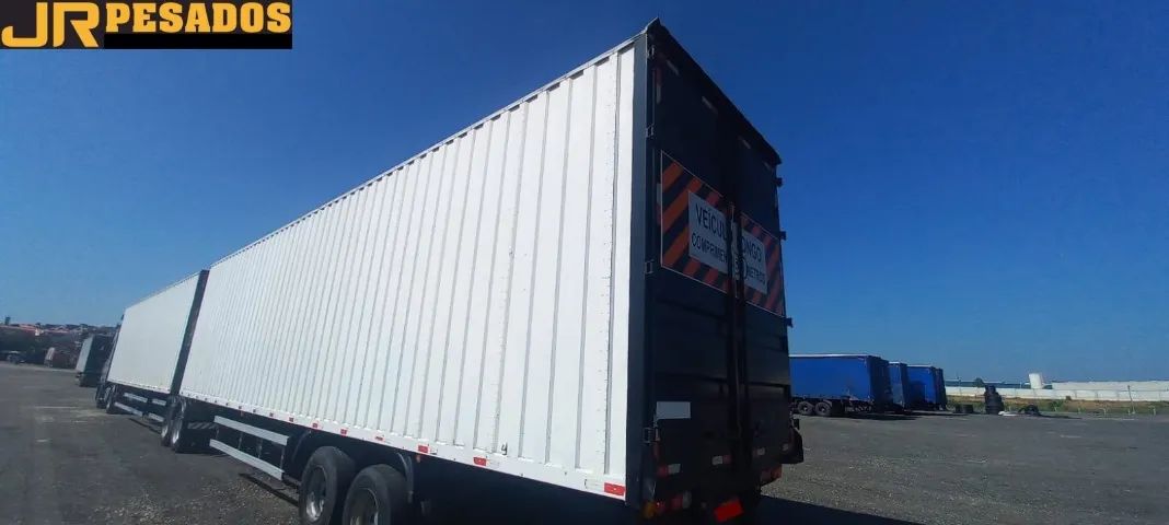 carreta rodofort baú bitrem ano 2011 eixo deslizante 100m³ sem pneus - Foto 2