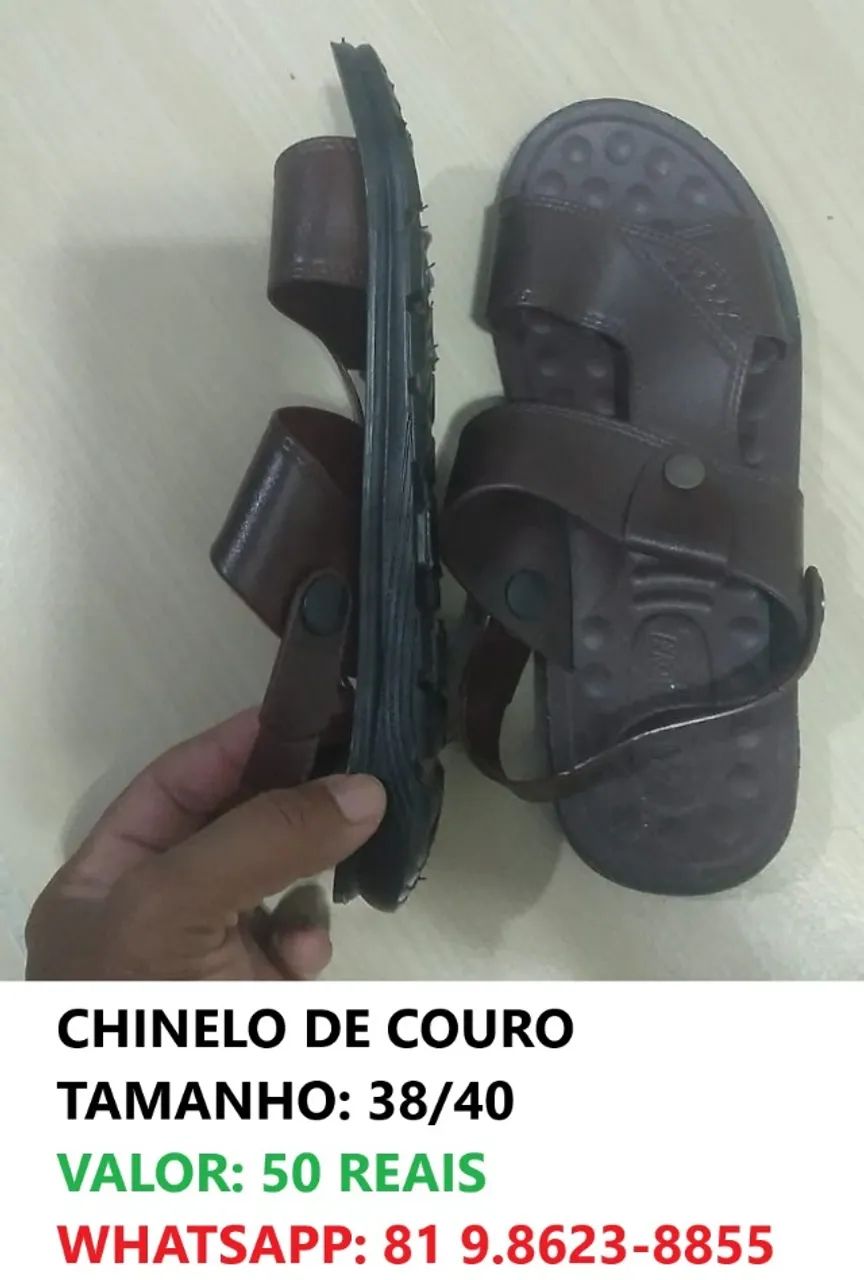 CHINELO DE COURO NOVOS - Foto 2