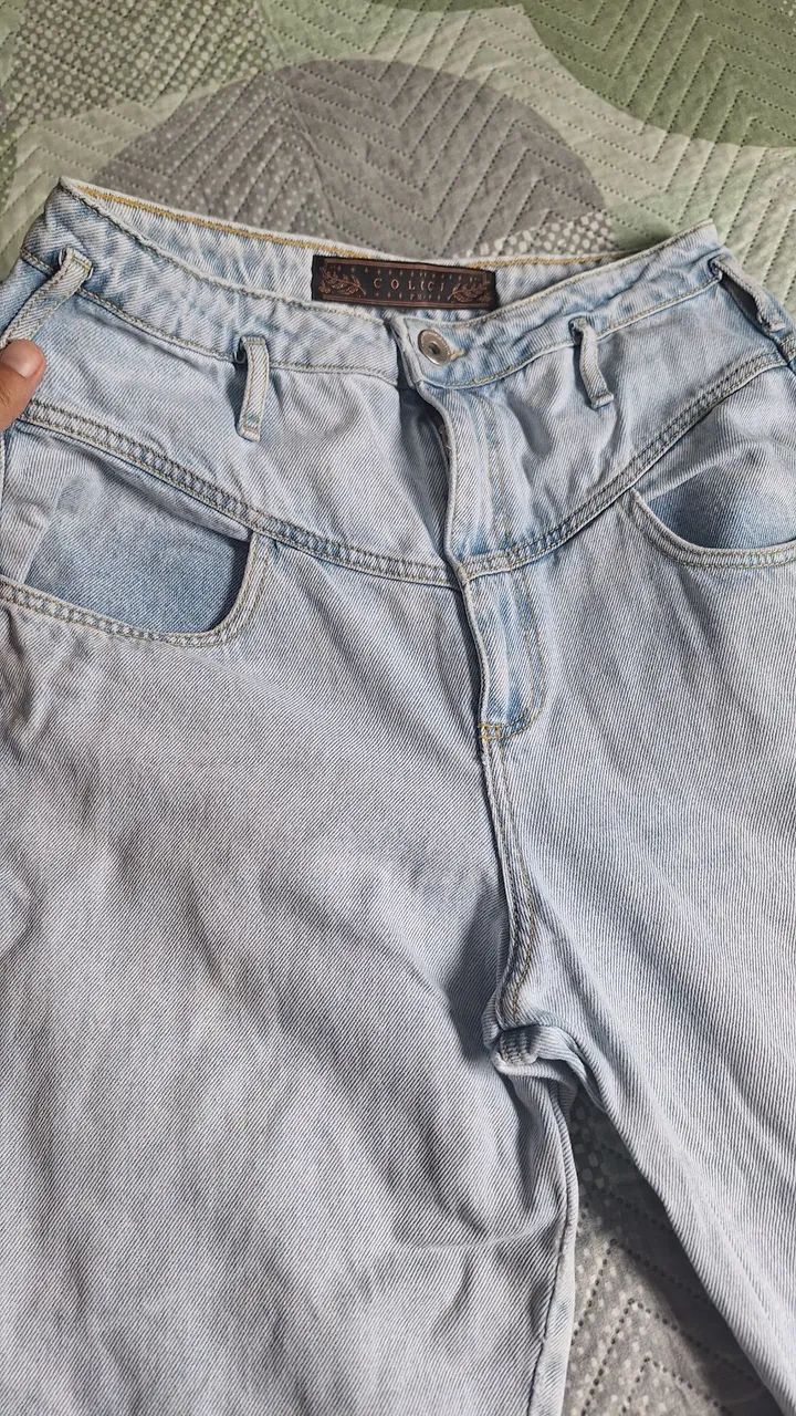 Calça jeans clara feminina - Foto 3