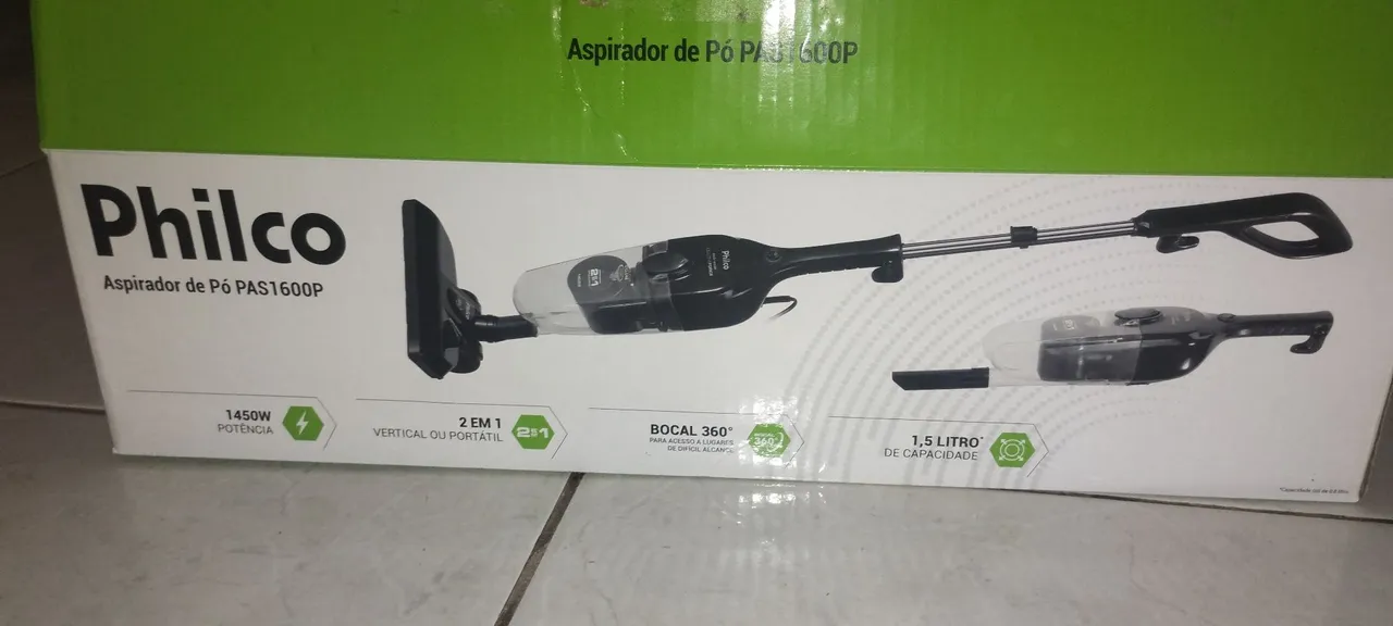 Aspirador de Pó Vertical Philco Filtro Ciclone(usado 1x)