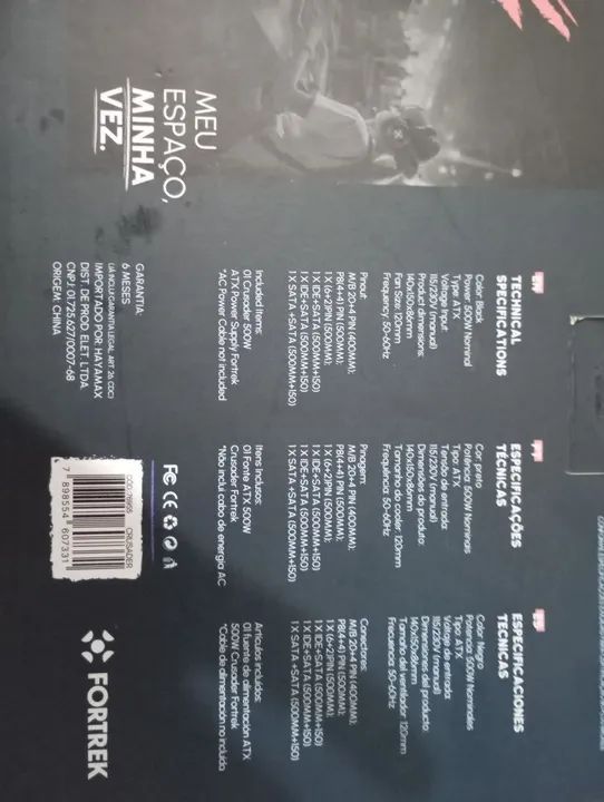 Fonte ATX Fortrek Crusader 500W - Foto 3