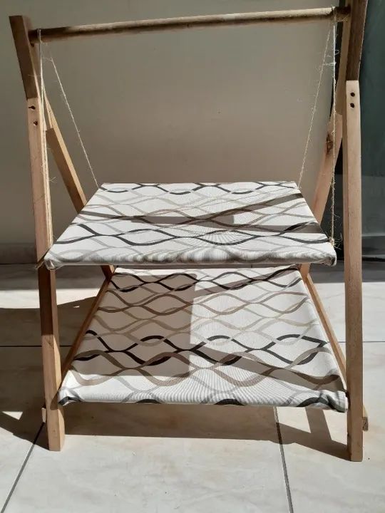 Caminha dupla para pets com balanço 