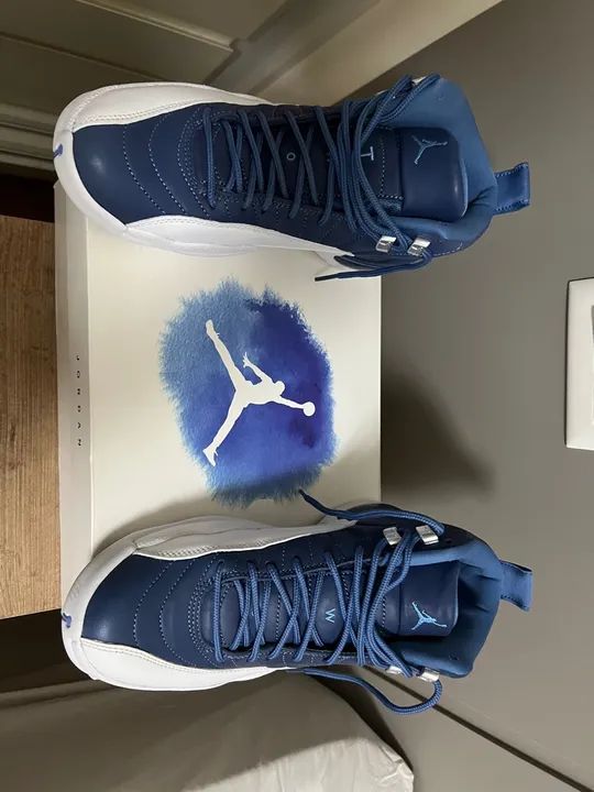 Tênis Jordan 12 Retro - Azul e Branco - Foto 3