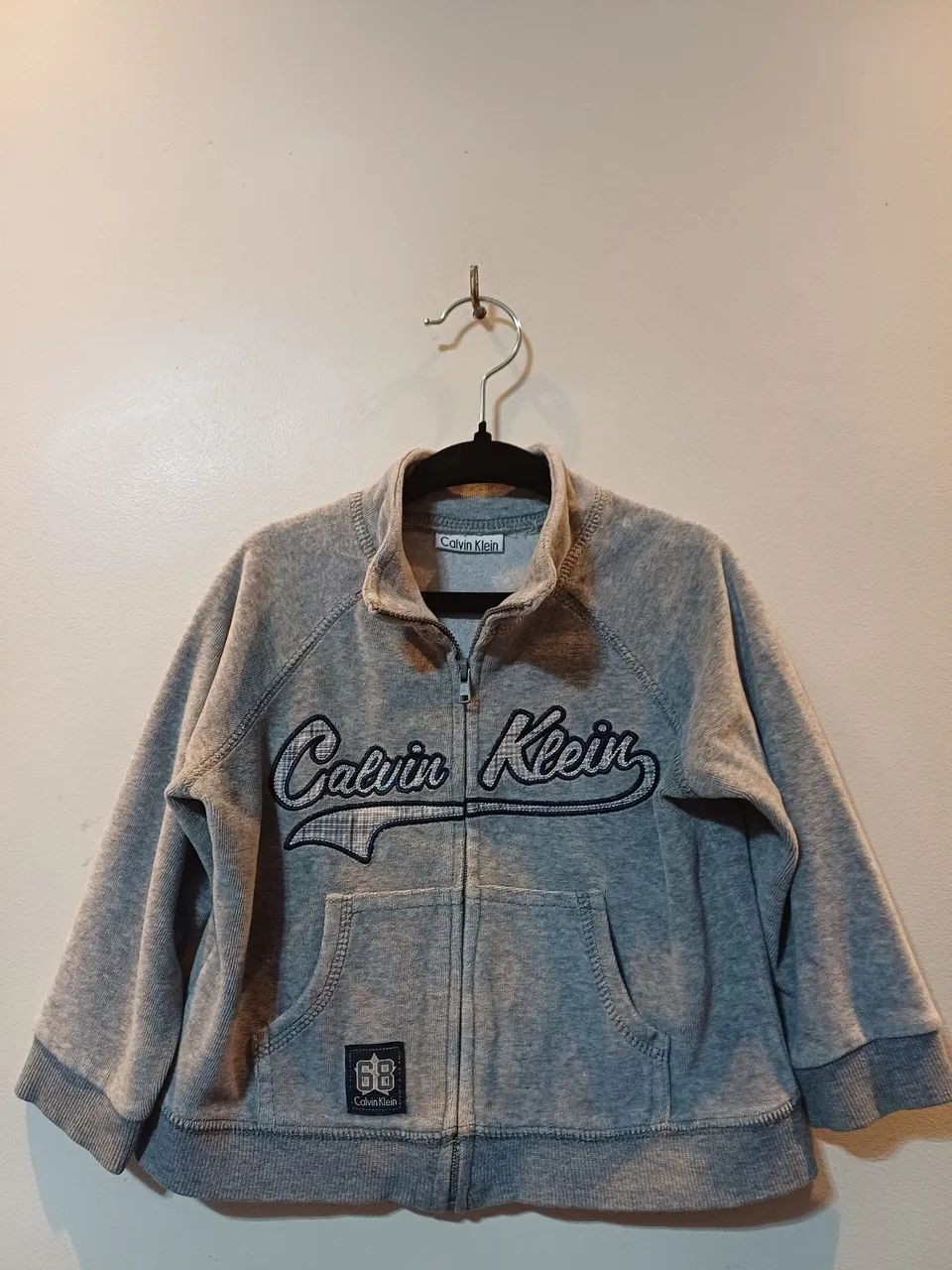 Jaqueta infantil Calvin Klein cinza, tam. 3-6 meses. mesew