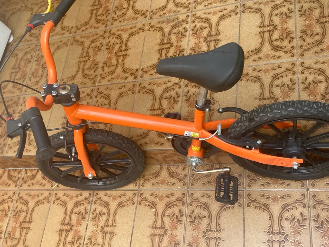Bicicleta Infantil Laranja Sem Marcha