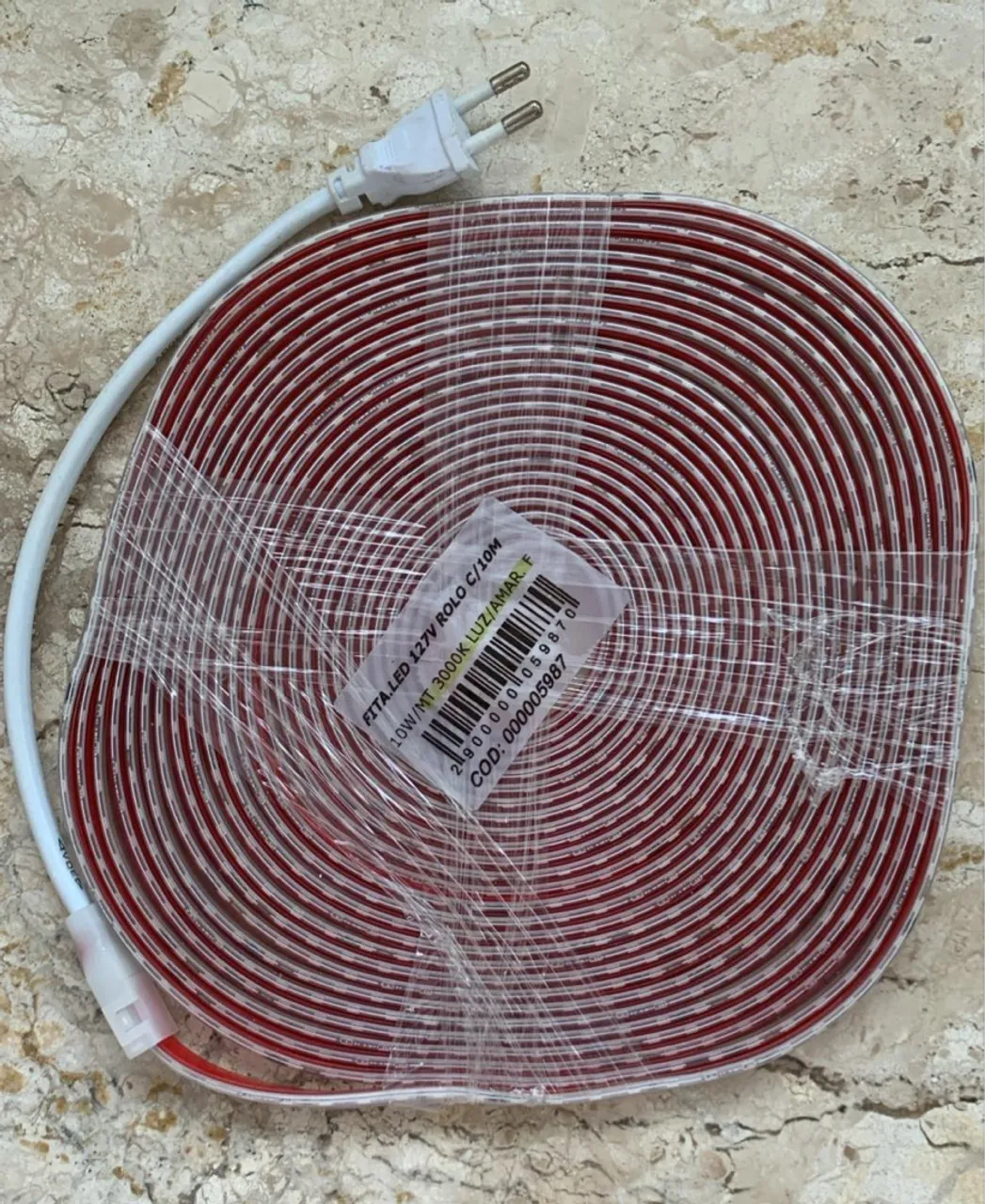 Fita LED 127V 3000K 10m - Nova, Lacrada!