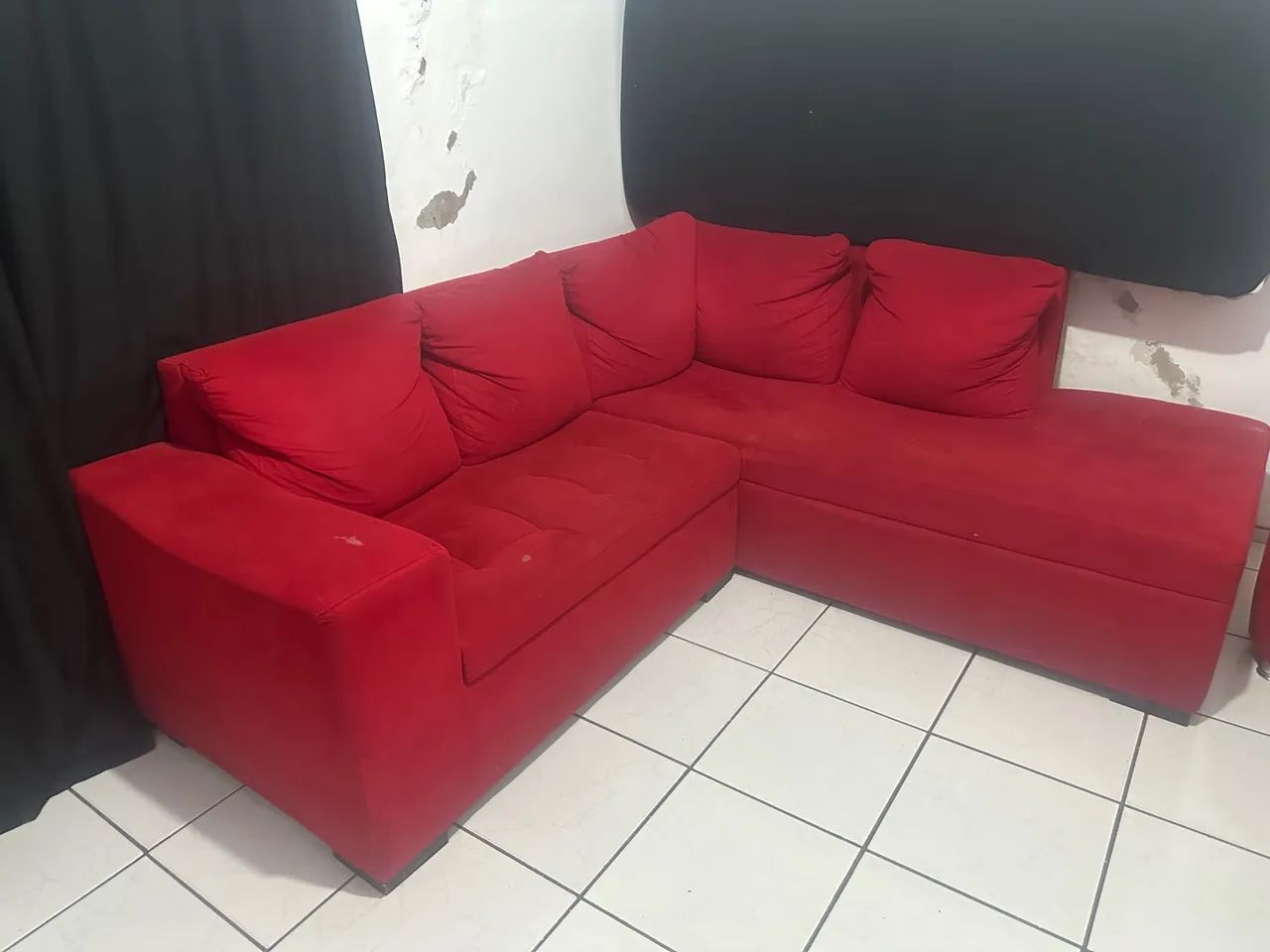 Sofá de Canto Vermelho64254009904002120